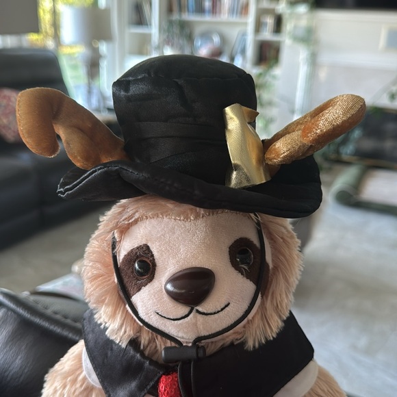 Pet pilgrim hat, and rhinestone tie with collar - Picture 2 of 6